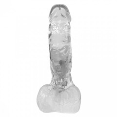 Фаллоимитатор на присоске прозрачный (17*3 см.)