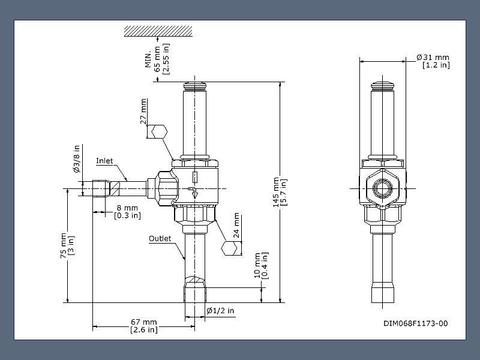 Клапан расширительный электроприводный AKV 10-5 Danfoss 068F1173
