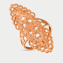 Кольцо женское из розового золота 585 пробы без вставки (арт. 70151)