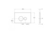 BelBagno BB081CR Кнопка смыва для инсталляции BB026 хром глянцевый