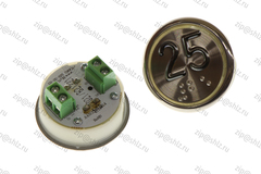 Кнопка (кнопочный модуль) EA2406S-S-R "25 этаж", круглая, красная статическая подсветка, Брайль