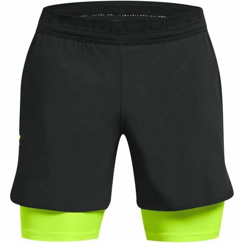 Теннисные шорты Under Armour Men's UA Vanish Elite 2in1 Shorts - black/high vis yellow