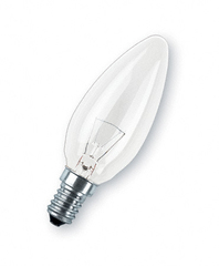 ДЖ ЭЛ Лампа накаливания E14, 60W (CL) свеча прозрачная