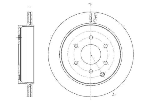 Диск тормозной вентилируемый G-brake  GR-21344