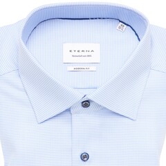 Сорочка мужская Eterna Modern Fit 4158-X19K-12 голубая из фактурной ткани