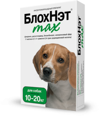 БлохНэт max капли инсектоакарицидные от блох, клещей и комаров для собак