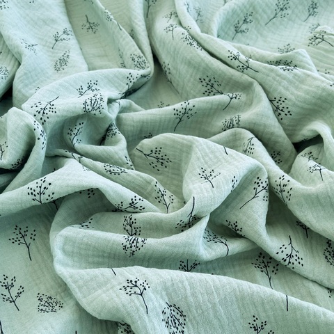 Пеленка муслин "Веточки на эвкалипте"