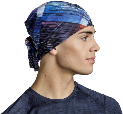 Картинка бандана-труба Buff CoolNet Stal Blue - 3