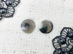 Пуговицы, d 1,5 см, 2 прокола, чёрный с белым