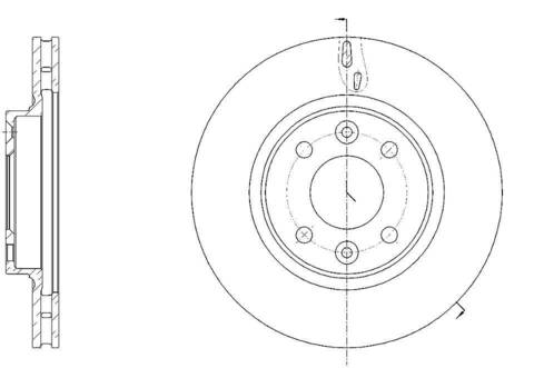 Диск тормозной вентилируемый G-brake  GR-21595