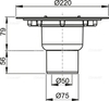 Сливной трап Ø50/75, подводка – прямая, арт. APV2000 AlcaPlast