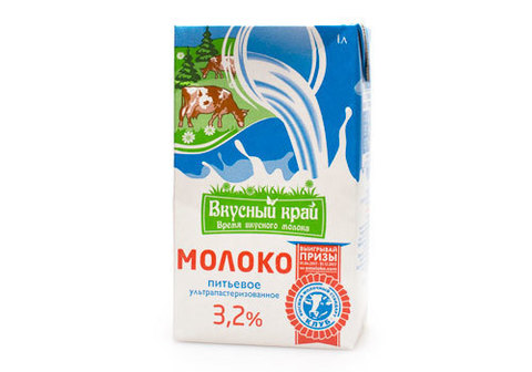 Молоко 3.2% "Вкусный край", 1л