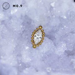 Ellipse Bead Crystal PVD Yellow