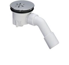 Viega 364786 Tempoplex сифон 120 х 40/50, хром накладка, проп.способность 0,45 л/с, H=80 мм, для поддонов D=90 мм, отводящее колено 45° фото