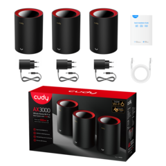 Бесшовный Mesh роутер Cudy M3000 - Mesh-система Wi-Fi 6 AX3000 с портом WAN 2,5 Гбит/с M3000