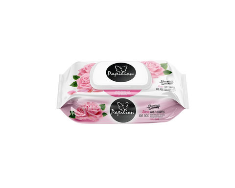 Салфетки Влажные Papilion Роза 100шт