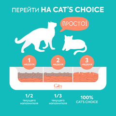 Cat's choice растительный комкующийся наполнитель тофу с ароматом 