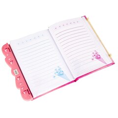 Блокнот 11,0 см * 15,0 см , 7БЦ, Alingar, мат. ламинация, поролон, код. замочек, 50л., линия, "Букет",