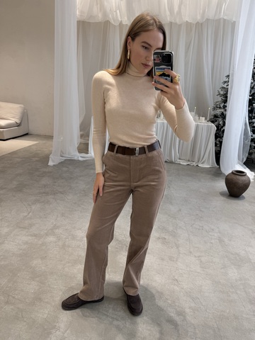 Брюки вельветовые мокко