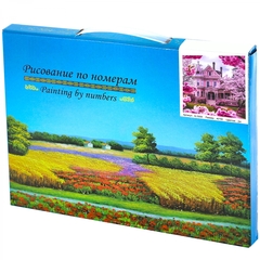
          Картина по номерам Alingar, 40х50 см, 22 цвета, с акриловыми красками, холст на подрамнике, "Розовый домик"