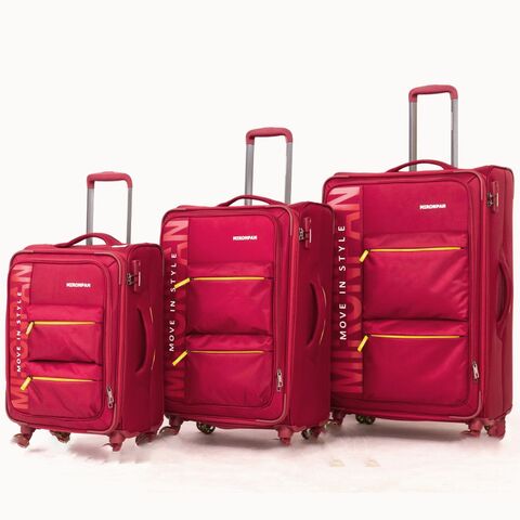 Чемодан MIRONPAN тканевый Ярко-красный L (маломерка) 74х46х29(+3) см/100 л/3,6 кг