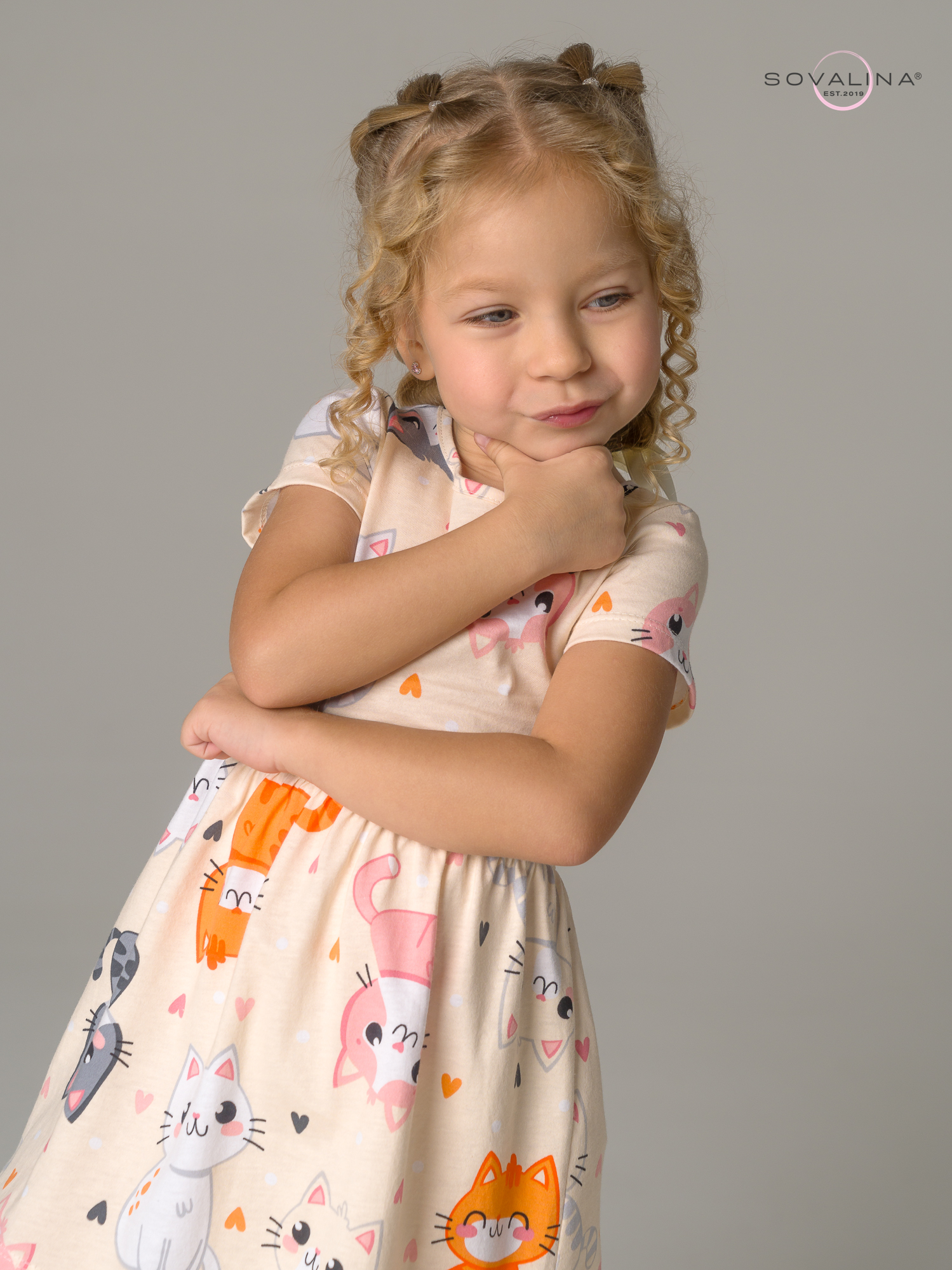 Платье Лето солнечные котики