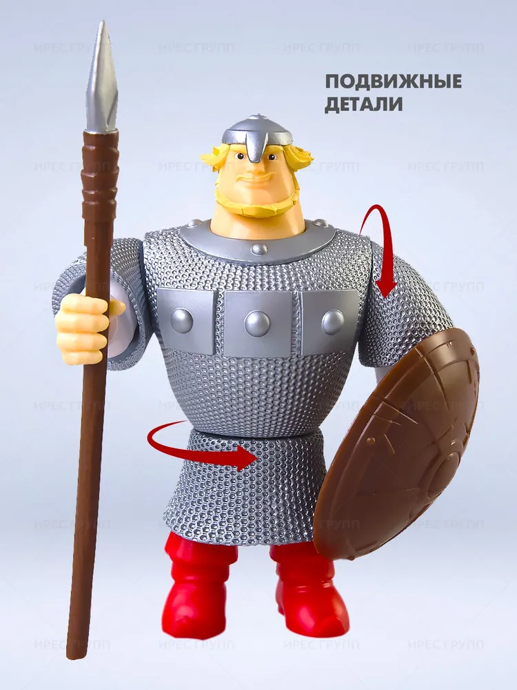 Набор фигурок Алеша Попович Илья Муромец Добрыня Никитич из мультфильма Три Богатыря