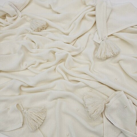 Плед-палантин GRACE STONE Rene Real сливки 110x170 см