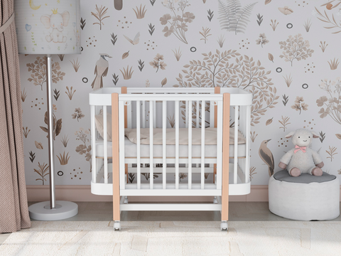 Кровать Incanto Mimi продольный маятник цвет белый/бук