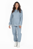 Утепленный спортивный костюм для беременных и кормящих 15154 голубой туман