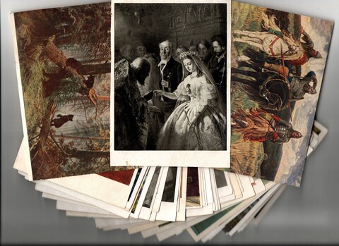 Набор открыток 50 шт. Искусство 1950-гг. Чистые VF