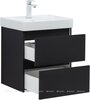Aquanet 367324 Тумба с раковиной Вега 2.0 50 (Ирис T) 2 ящ. цв. черный (367324)