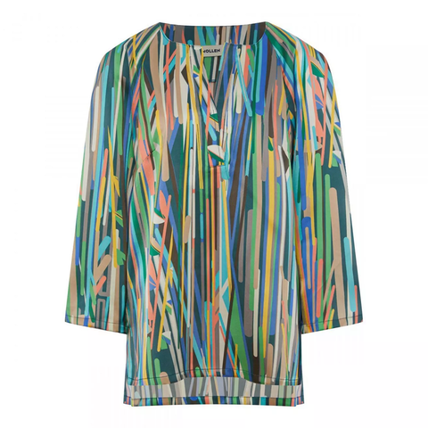 Блуза женская многоцветная с узором полоски Mollen