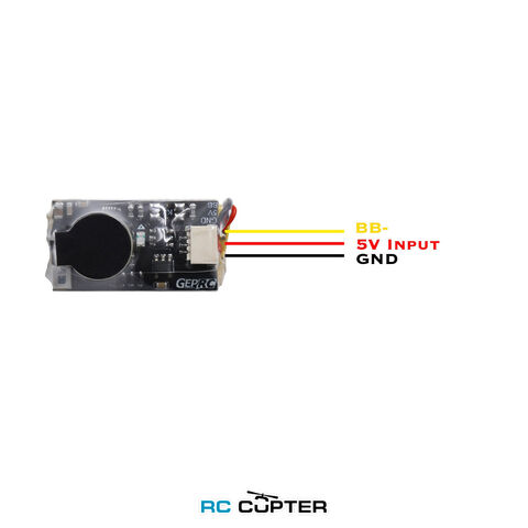 Пищалка (зуммер) GEPRC Super Buzzer для FPV (с батарейкой, звук до 100 дБ, LED), GP107135