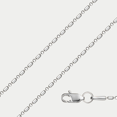 Цепь плетения "Фантазийное" из белого золота 585 пробы без вставок (арт. НЦ 18-089-3 1.50)