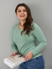 Лонгслив ЛНкл-080/мятный