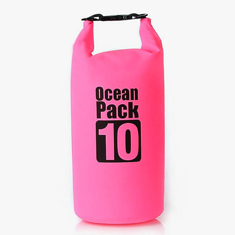 Водонепроницаемая сумка-мешок Ocean Pack 10 L, цвет розовый