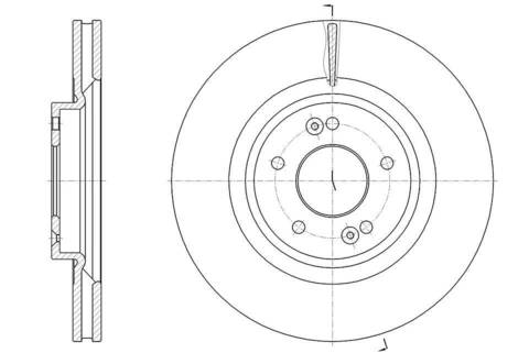 Диск тормозной вентилируемый G-brake  GR-21553