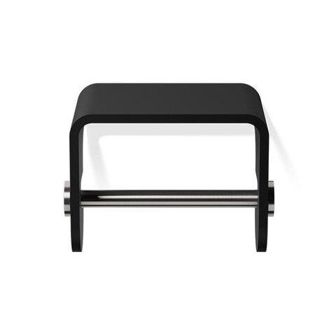 Decor Walther 0974565 Decor Walther Black Stone TPH4 Держатель туалетной бумаги, подвесной, цвет: черный матовый / сталь матовая