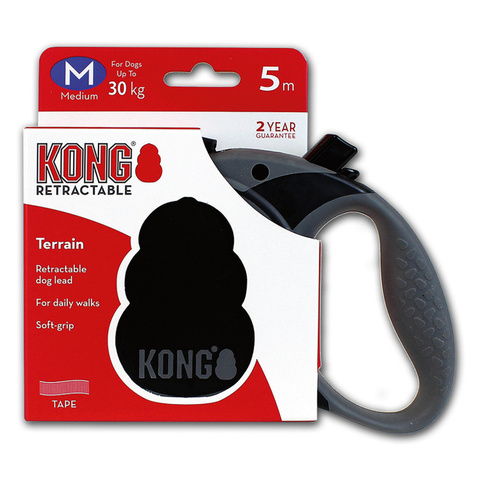 KONG рулетка Terrain лента, черная (30кг, 5м)