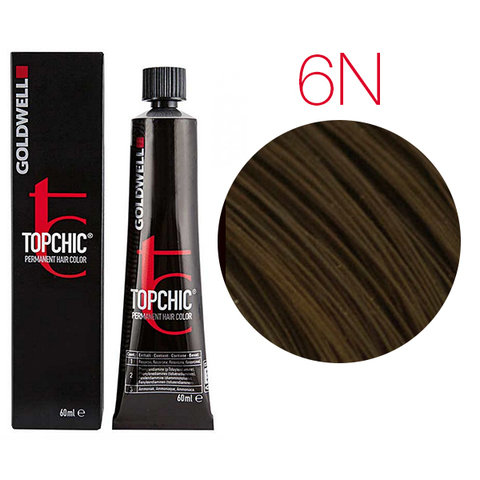 Goldwell Topchic 6N (темно-русый) - Стойкая крем-краска