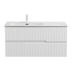 Cezares DUET-N-1200-2C-SO-BL-L DUET-N База под раковину подвесная с двумя выкатными ящиками, левосторонняя, Bianco Lucido, 1200x457x500, DUET-N-1200-2C-SO-BL-L фото