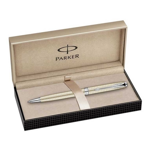 Ручка шариковая Parker Sonnet Slim`10 Cisele Decal K435, Cisele Silver CT  (S0912530)