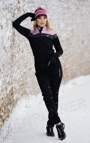 Утепленный женский лыжный костюм Nordski Drive Black-Orchid W