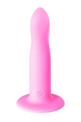 Розовый нереалистичный дилдо Stray - 16,6 см. - 