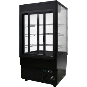 Витрина холодильная напольная Финист JOBS LUX JL-10-7-163 фасады МДФ белые, цоколь