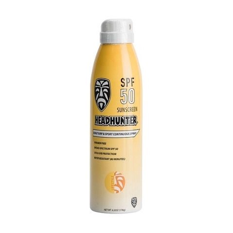 Спрей солнцезащитный влагостойкий Headhunter Sunscreen Spray SPF 50 6oz./180ml