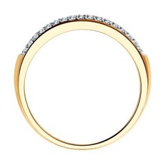 1010359 - Кольцо из золота с бриллиантовой дорожкой