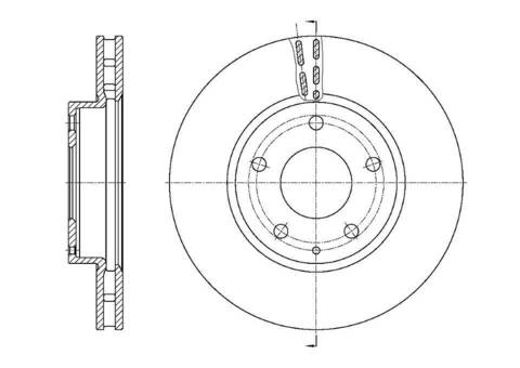 Диск тормозной вентилируемый G-brake  GR-21659