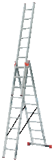 Трехсекционная универсальная лестница TRIBILO 3х9 (129673)